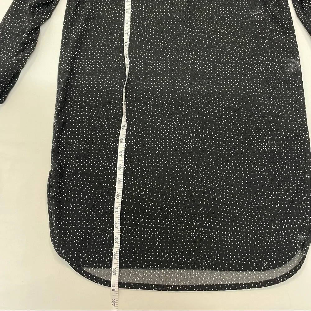 Lila Rose Long Sleeve Shirt Dress size Black and White Polka Dot Size Small - Picture 5 of 9